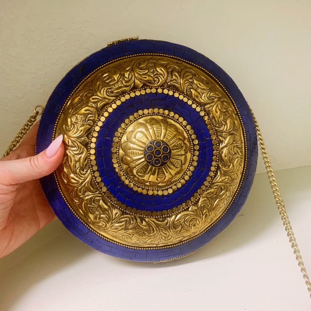 Brass + Lapis Purse